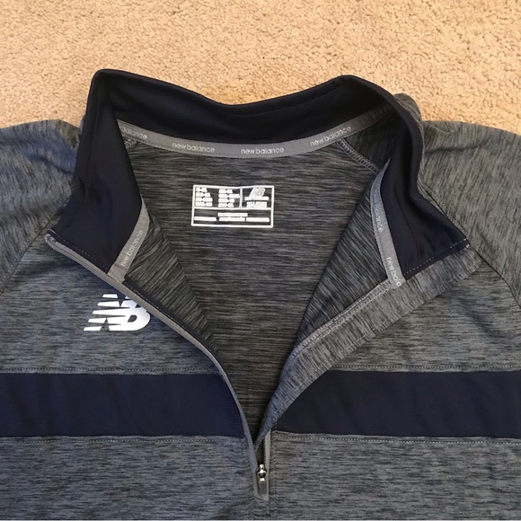 New Balance Athletic Pullover Quarter Zip NEW Womens Plus Size 2XL XXL Grey Navy - Picture 5 of 10